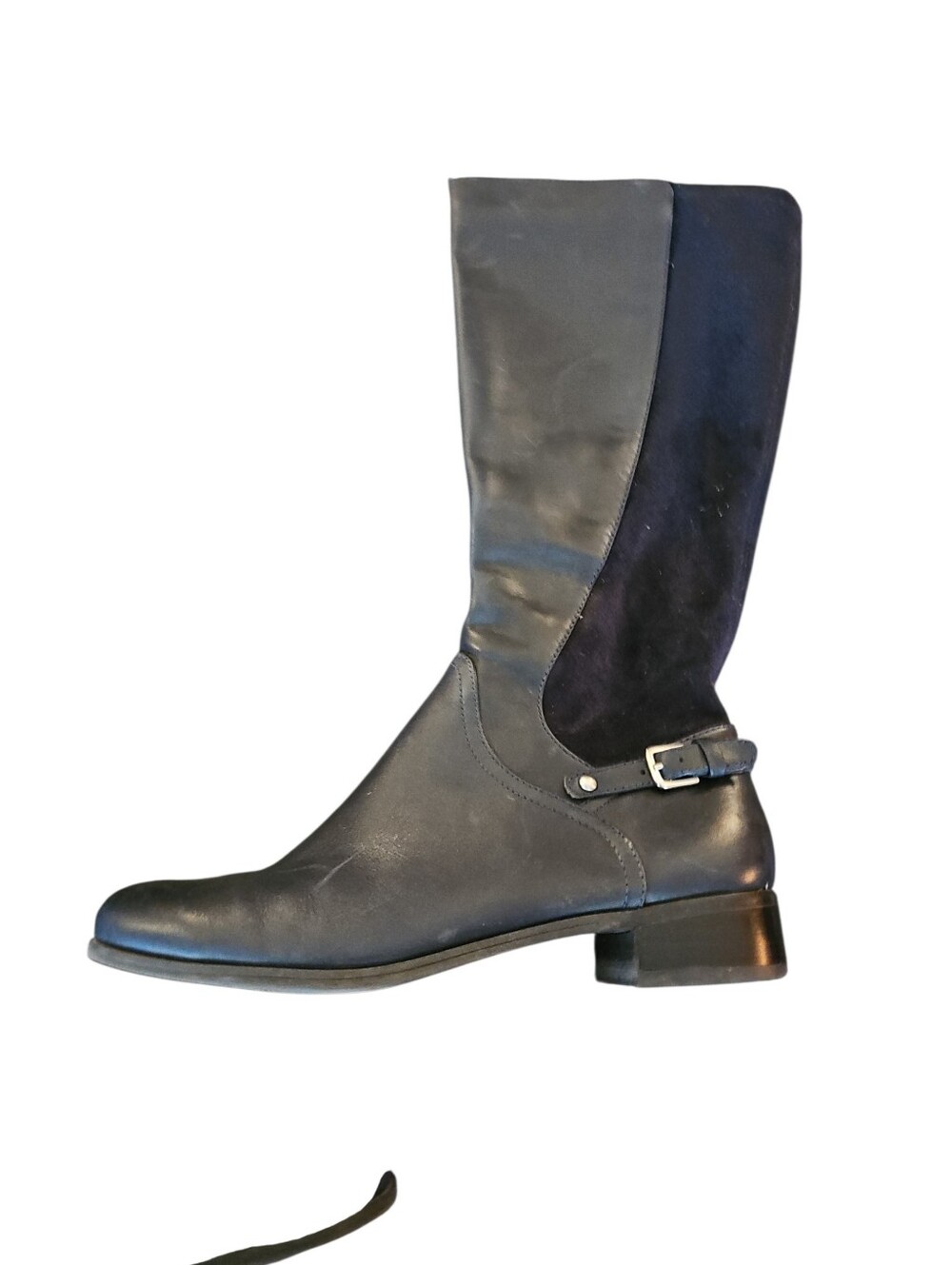 Nine West SymphonyVintage America Collection Leather Navy Blue Riding Boots  8.5 - Picture 5 of 8